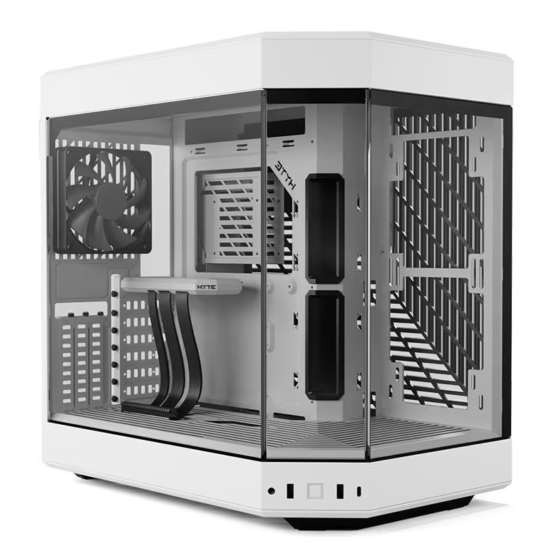 HYTE Y60 Modern Aesthetic Dual Chamber Panoramic Tempered Glass Mid-Tower ATX Computer Gaming Case - Snow White - PakByte