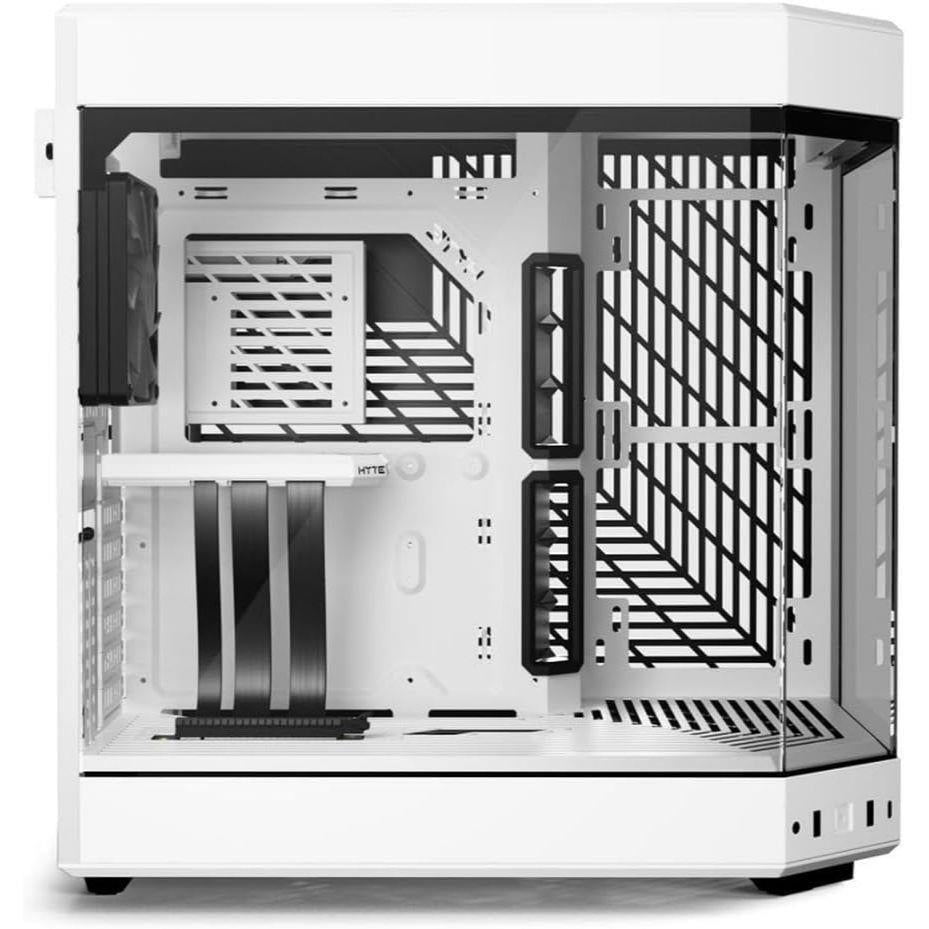 HYTE Y60 Modern Aesthetic Dual Chamber Panoramic Tempered Glass Mid-Tower ATX Computer Gaming Case - Snow White - PakByte