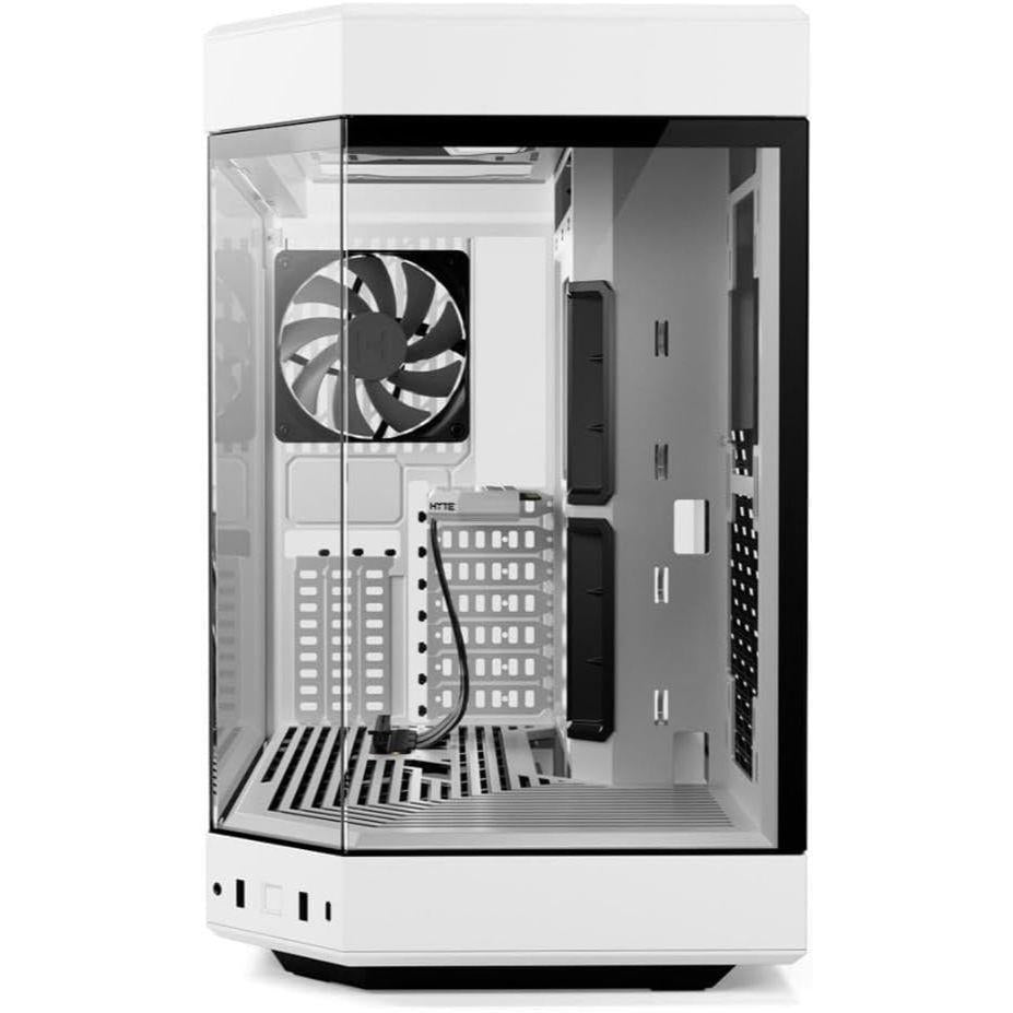 HYTE Y60 Modern Aesthetic Dual Chamber Panoramic Tempered Glass Mid-Tower ATX Computer Gaming Case - Snow White - PakByte