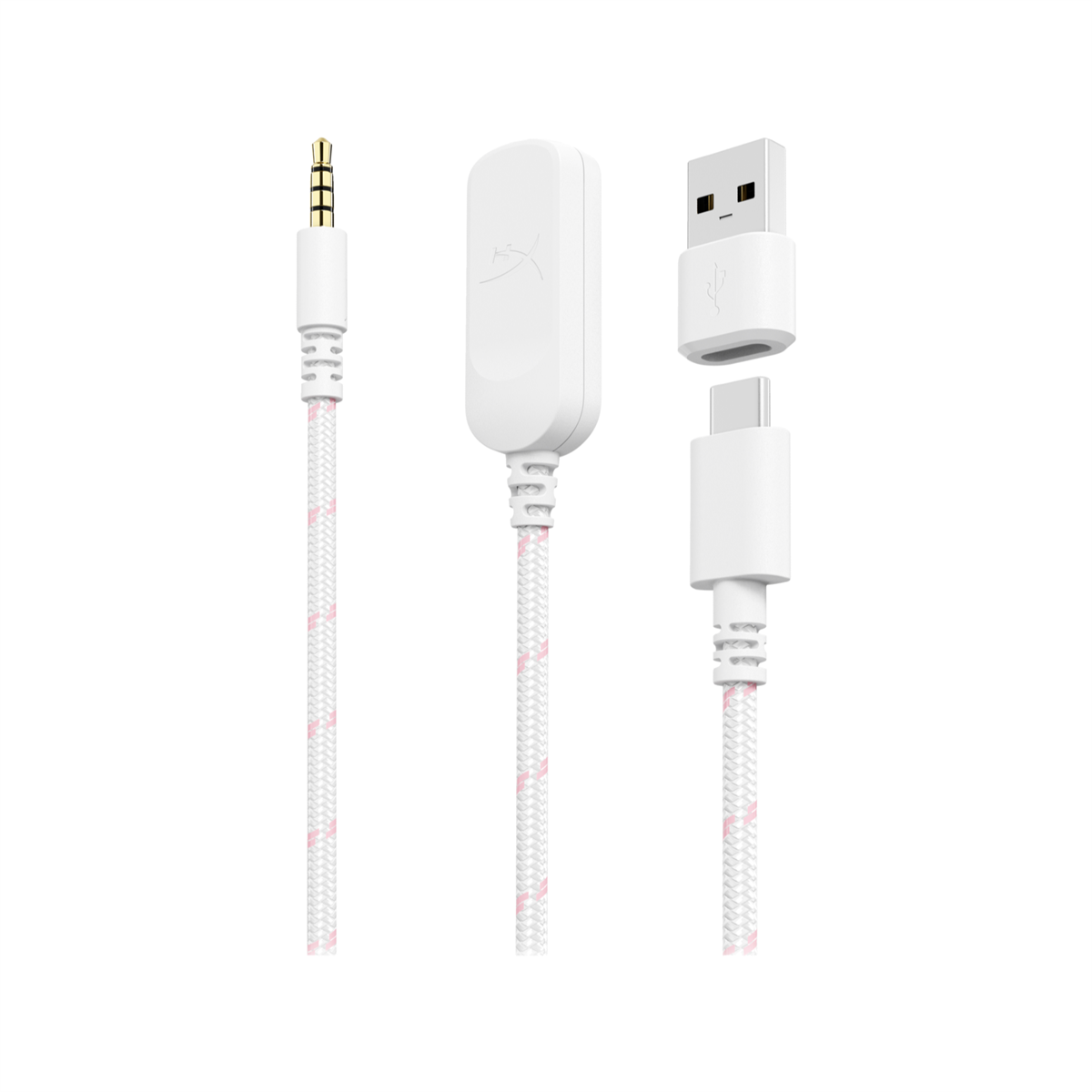 HyperX Cloud 3 Wired Gaming Headset – White/Pink - PakByte Computers