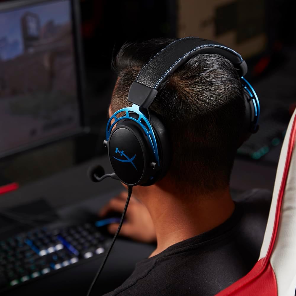 HyperX Cloud Alpha S - PC Gaming Headset, 7.1 Surround Sound - Blue - PakByte