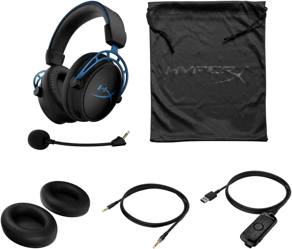 HyperX Cloud Alpha S - PC Gaming Headset, 7.1 Surround Sound - Blue - PakByte
