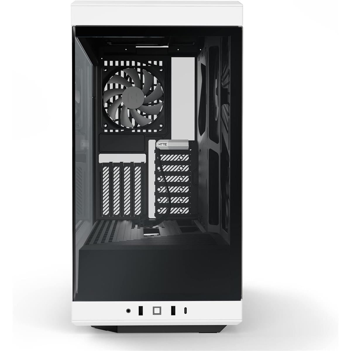 Hyte Y40 Modern Aesthetic Panoramic Tempered Glass Mid-Tower ATX Computer Gaming Case with PCIE 4.0 Riser Cable Included - Panda - PakByte