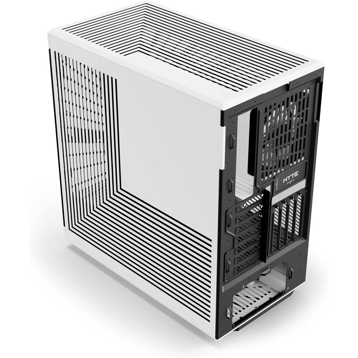 Hyte Y40 Modern Aesthetic Panoramic Tempered Glass Mid-Tower ATX Computer Gaming Case with PCIE 4.0 Riser Cable Included - Panda - PakByte