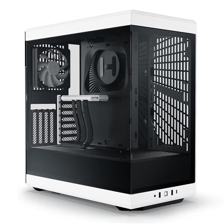 Hyte Y40 Modern Aesthetic Panoramic Tempered Glass Mid-Tower ATX Computer Gaming Case with PCIE 4.0 Riser Cable Included - Panda - PakByte