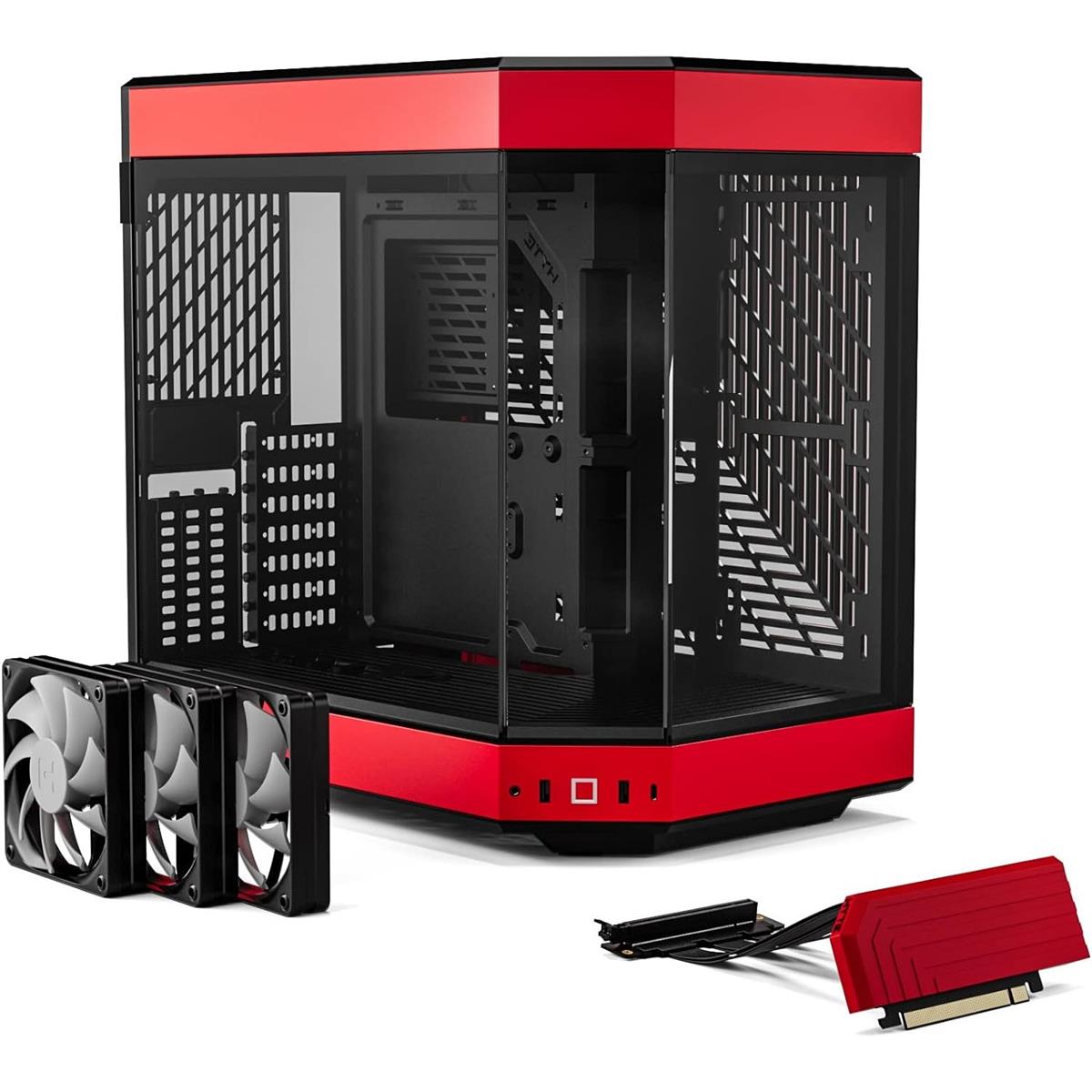 Hyte Y60 Modern Aesthetic Mid-Tower ATX Gaming Case - Black Cherry - PakByte