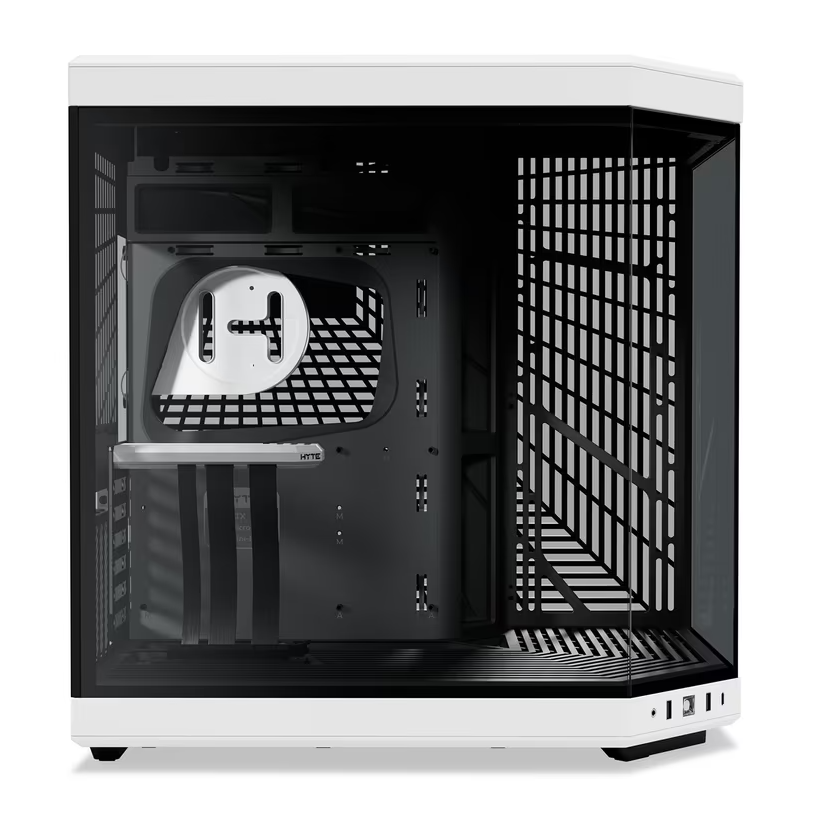 Hyte Y70 Upgraded Modern Aesthetic Dual Chamber Panoramic Tempered Glass Mid-Tower ATX Computer Gaming Case with PCIE 4.0 Riser Cable Included - Panda - PakByte