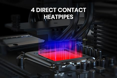 ID-COOLING FROZN A410 ARGB - 6" Height Black Air CPU Cooler with ARGB Lighting - PakByte Computers