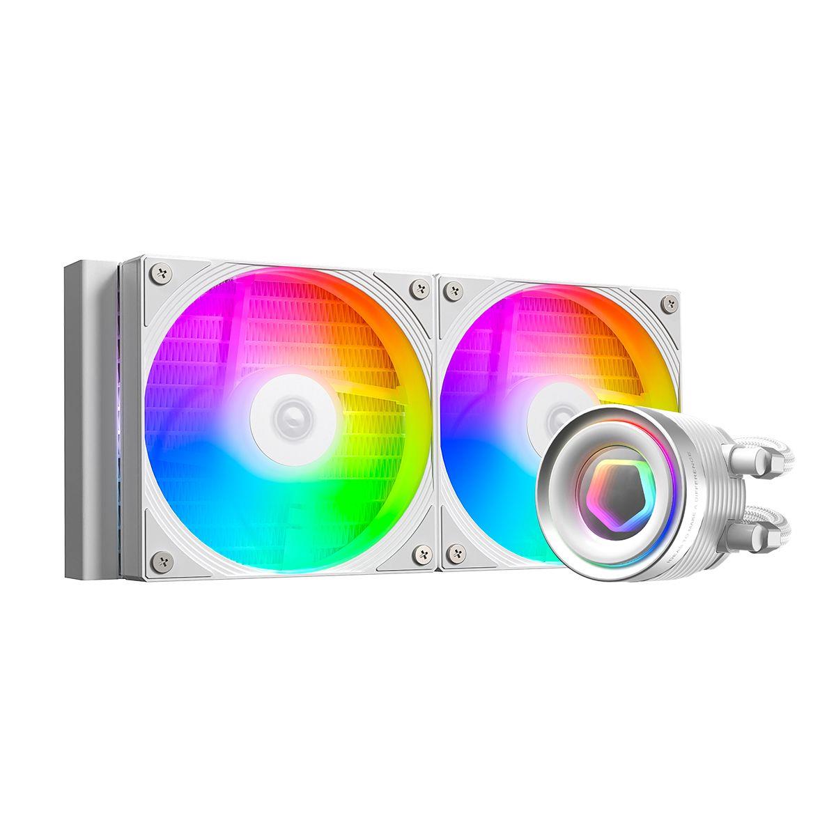 ID-Cooling FX240 INF ARGB AIO 240mm Liquid CPU Cooler - White - PakByte Computers