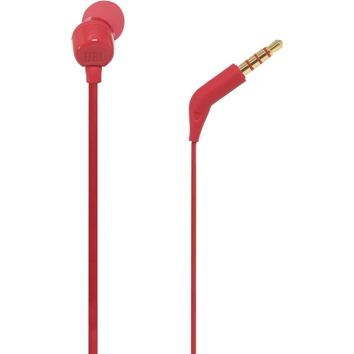 JBL Tune 110 In-Ear Headphone with One-Button Remote - Red - PakByte Computers