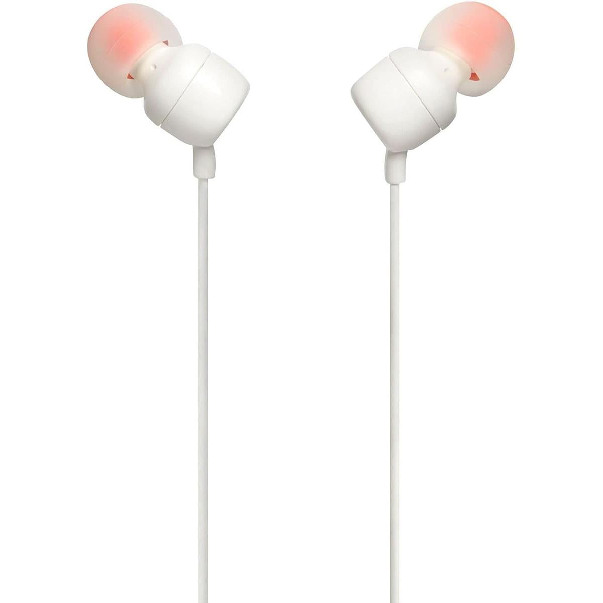 JBL Tune 110 In-Ear Headphone with One-Button Remote - White - PakByte Computers
