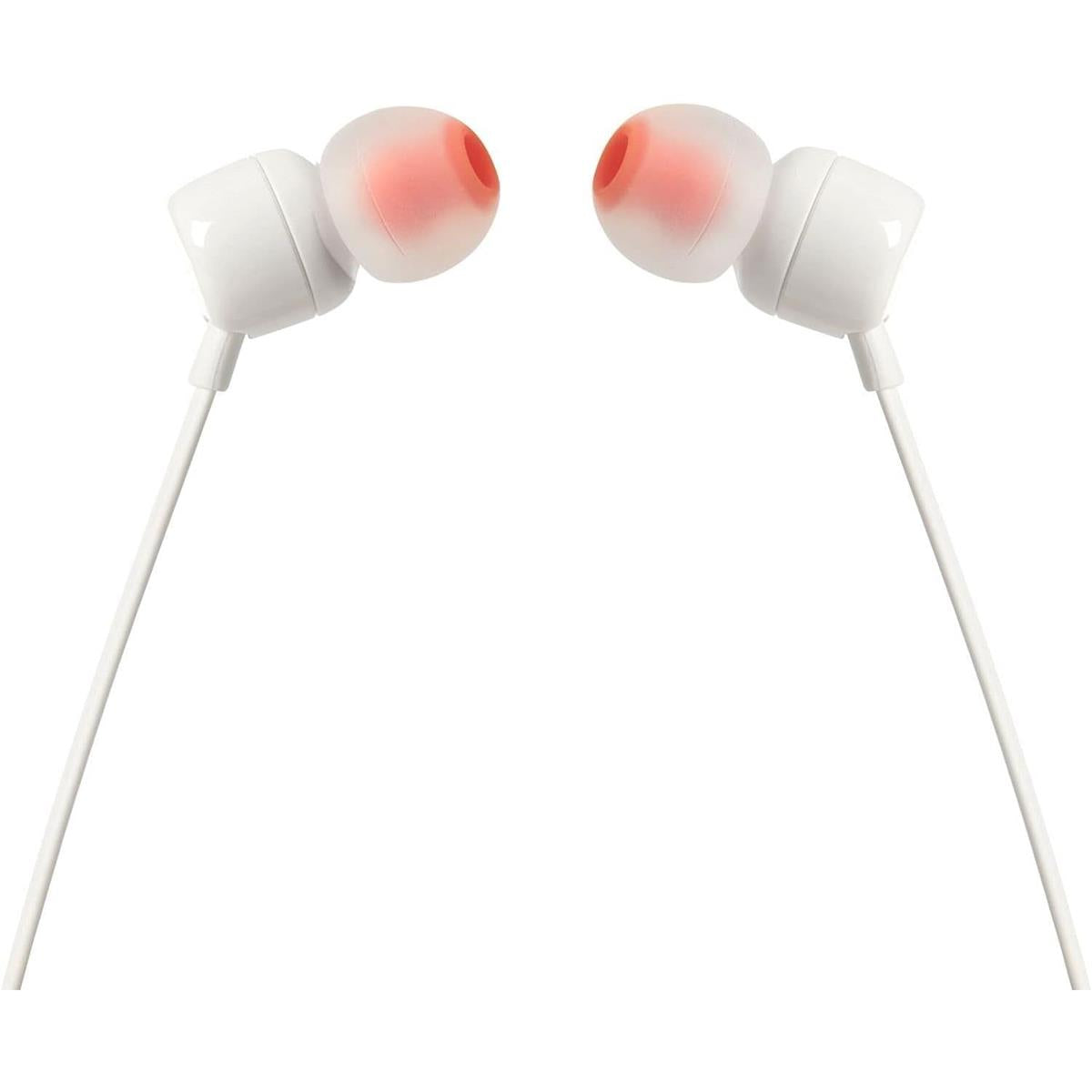 JBL Tune 110 In-Ear Headphone with One-Button Remote - White - PakByte Computers