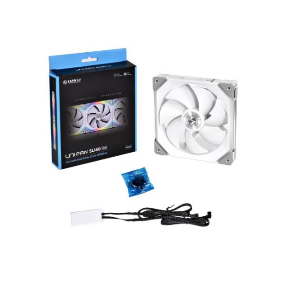 LIAN LI UNI FAN SL140 RGB (White) - PakByte Computers
