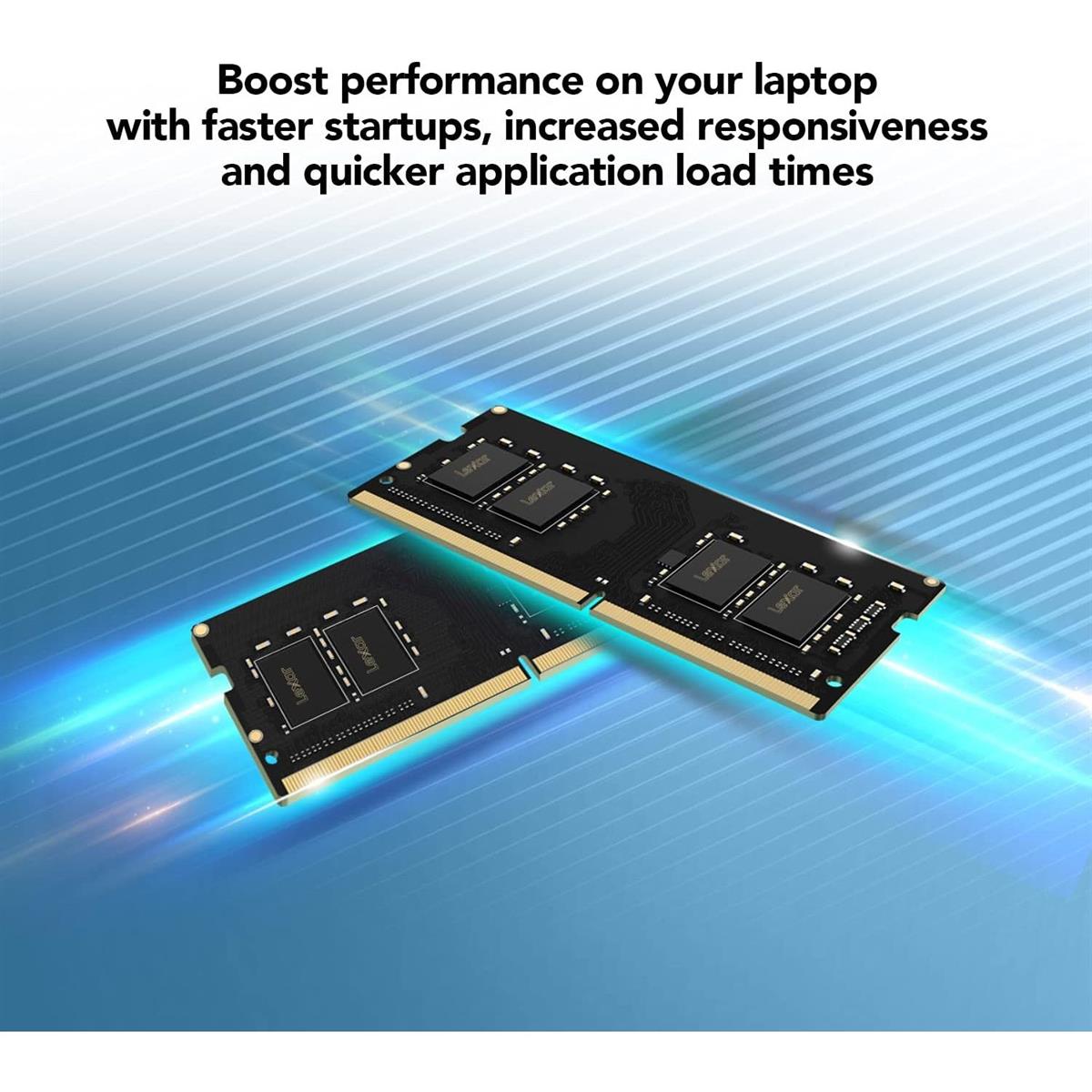 Lexar 32GB Single DDR4 SODIMM RAM 3200MT/s Laptop Memory - Black - PakByte Computers