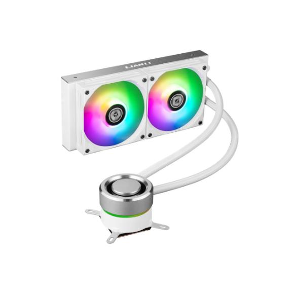LIAN LI GALAHAD AIO 240 RGB (White), Dual 120mm Addressable RGB Fans AIO CPU Liquid Cooler - PakByte Computers