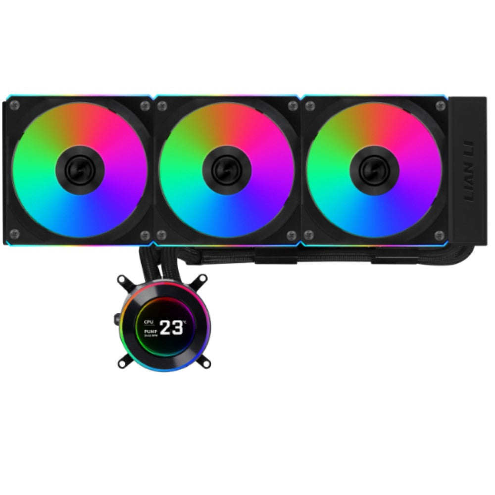 Lian Li Hydroshift II LCD-C 360CL with UNI Fan CL Wireless Liquid Cooler – Black