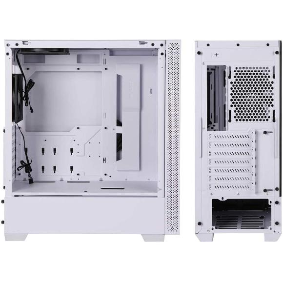 Lian Li LANCOOL 205 (White) Mid-Tower Chassis ATX Computer Case PC Gaming Case (White) w/Tempered Glass Side Panel 2x120mm Fan Pre-Installed - PakByte Computers