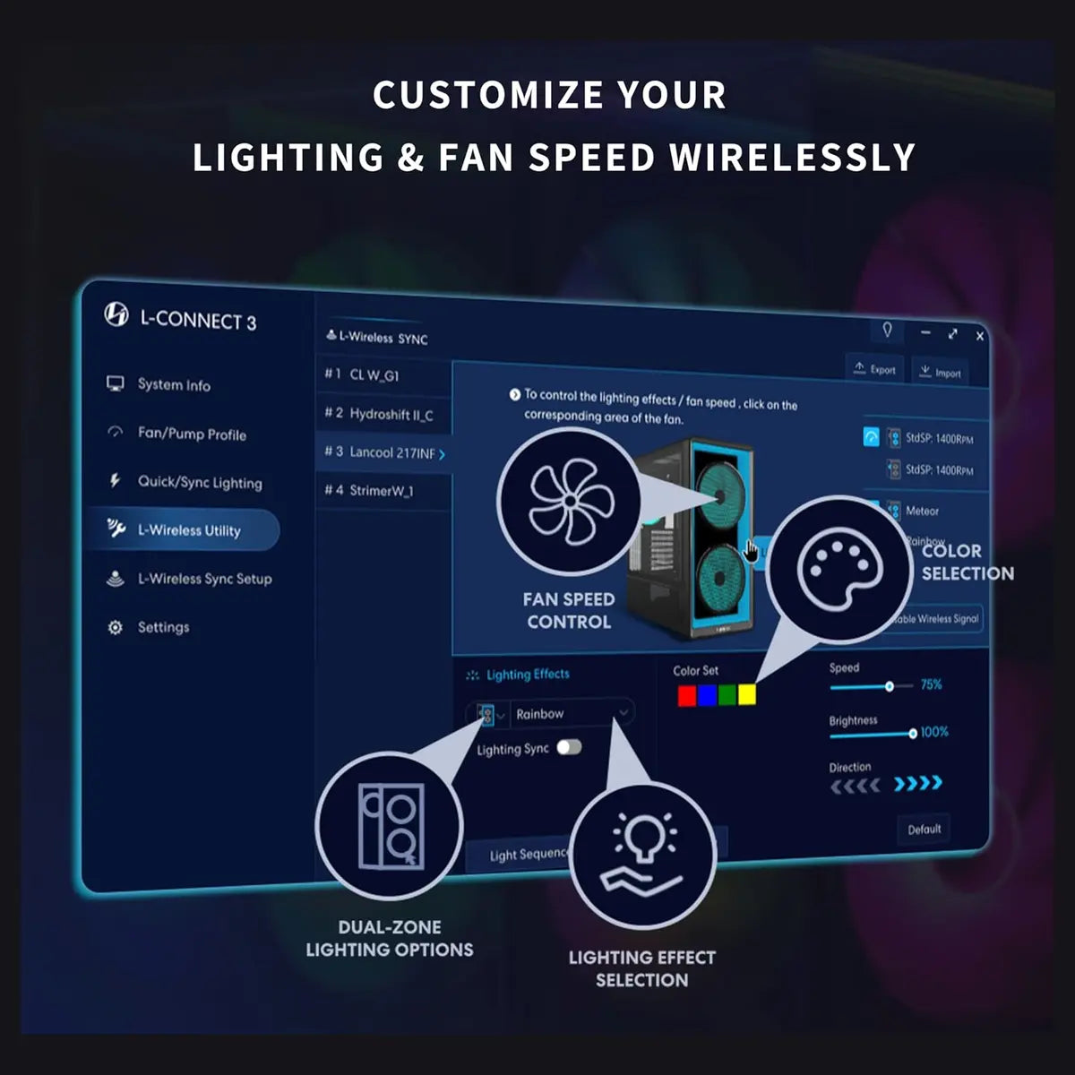 Lian Li Lancool 217 INF Mirror Casing - White