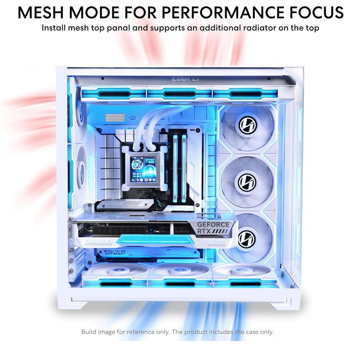 Lian Li O11 Vision Compact ATX Mid Tower Gaming Case - White - PakByte Computers