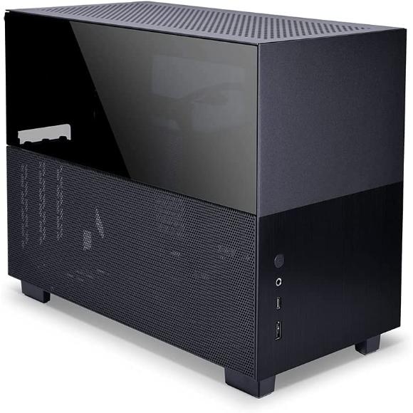 Lian Li Q58 Black Color SPCC / Aluminum / Tempered Glass Mini Tower Computer Case , PCIe 4.0 Riser Card Cable Included - Q58X4 - PakByte Computers