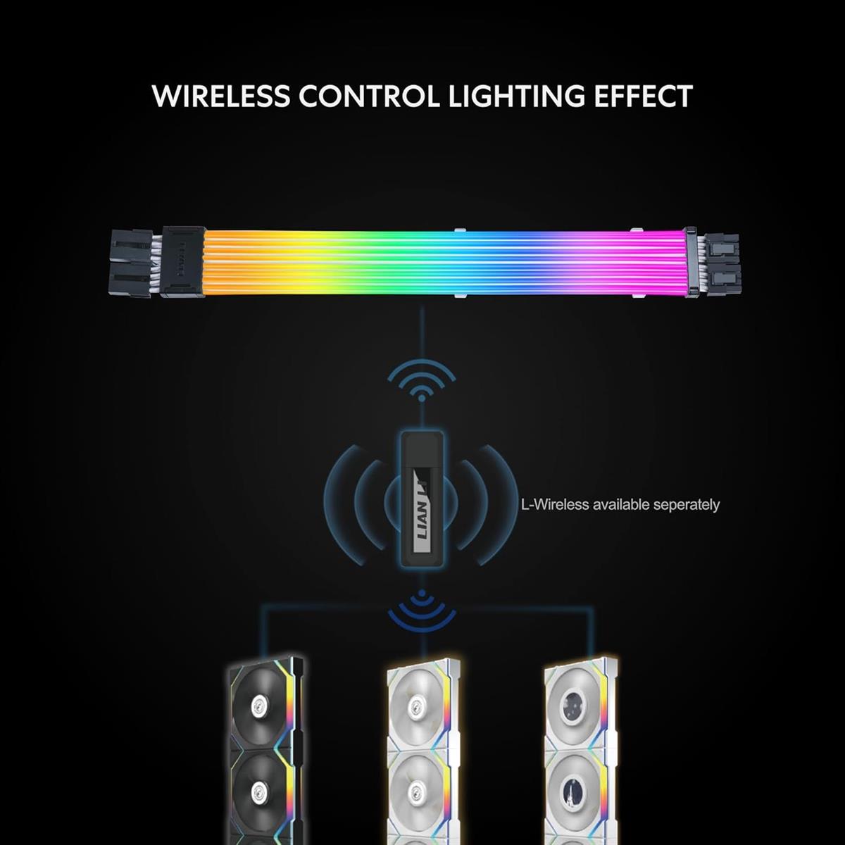 Lian Li Strimer Wireless 8 Pin - Addressable RGB Power Extension Cable - PakByte Computers