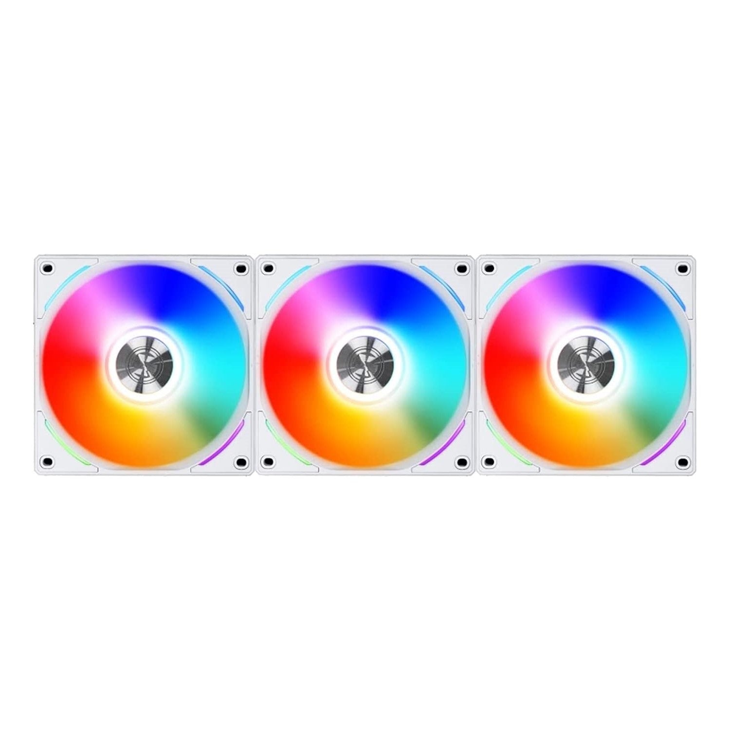 Lian Li UNI Fan AL120 RGB Daisy Chain ARGB 120mm Pack x3 – White - PakByte Computers