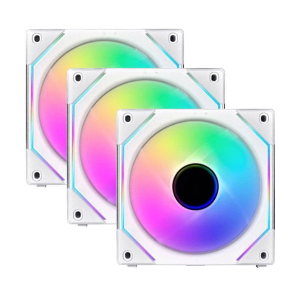 Lian Li UNI Fan SL Infinity 120 Triple Pack – White - PakByte Computers