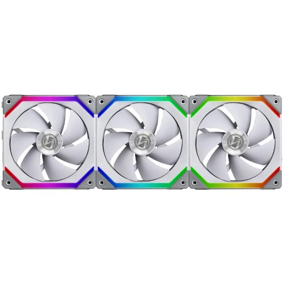 Lian Li UNI SL120 120mm RGB Triple Pack Cooling Fan (White) - PakByte Computers