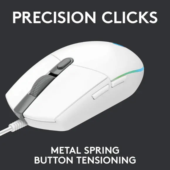 Logitech G102 Lightsync RGB Gaming Mouse - White - PakByte Computers