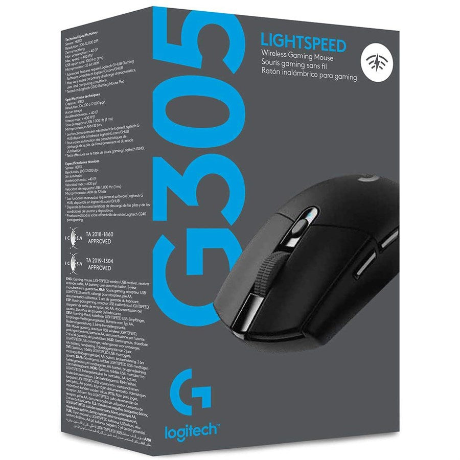 Logitech G305 LIGHTSPEED Wireless Gaming Mouse | Black - PakByte Computers