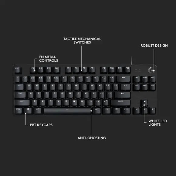 Logitech G413 TKL SE Mechanical Gaming Keyboard - BLACK - PakByte Computers