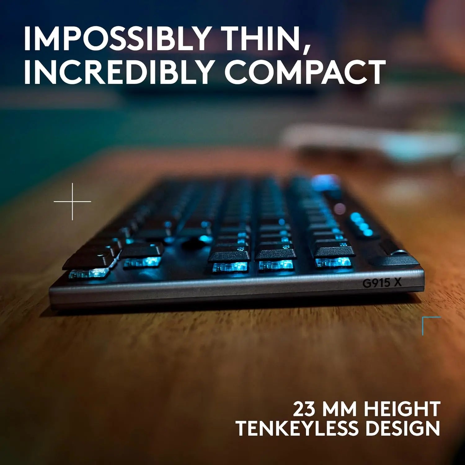 Logitech G915 X Lightspeed TKL Wireless Mechanical Gaming Keyboard - Black (GL Clicky Switches) - PakByte Computers