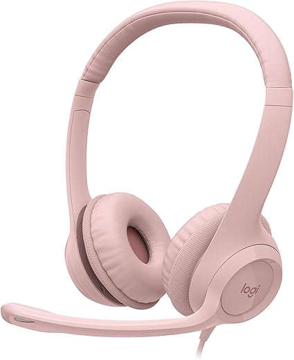 Logitech ClearChat Comfort/USB Headset H390 (Rose) - PakByte
