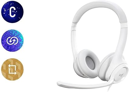 Logitech ClearChat Comfort/USB Headset H390 (White) - PakByte