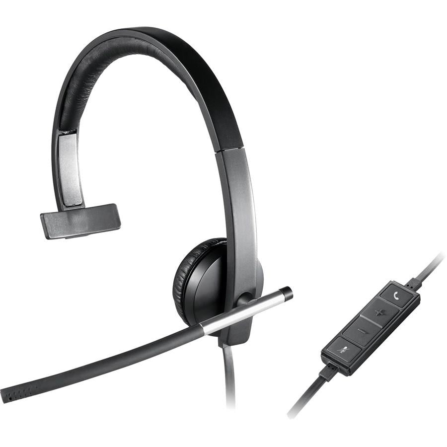 Logitech H650E USB Mono Headset (Black) - PakByte Computers