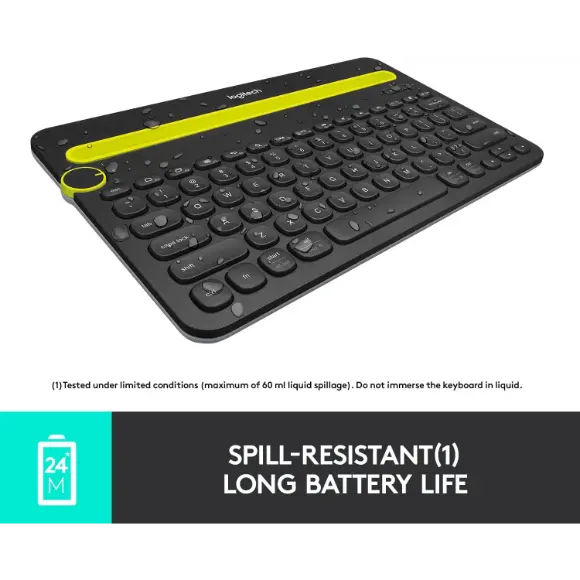 Logitech K480 Wireless Multi-Device Keyboard - BLACK - PakByte Computers