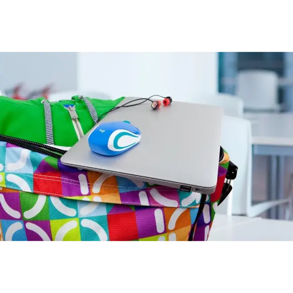 Logitech M187 Wireless Mini Mouse - Blue - PakByte Computers