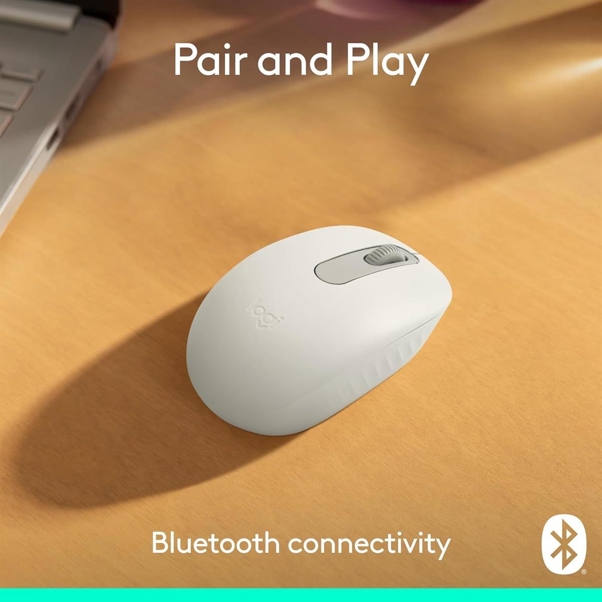 Logitech M196 Bluetooth Wireless Mouse - White - PakByte Computers