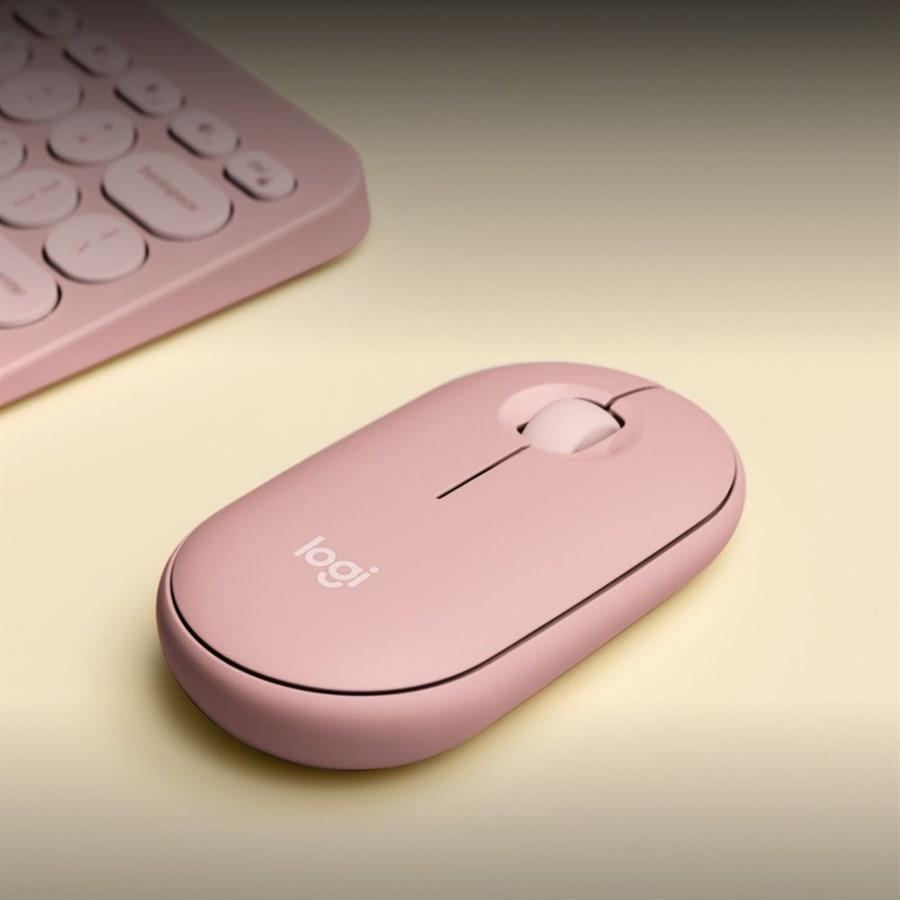 Logitech Pebble Mouse 2 M350s Slim Bluetooth Wireless Mouse - Tonal Rose - PakByte