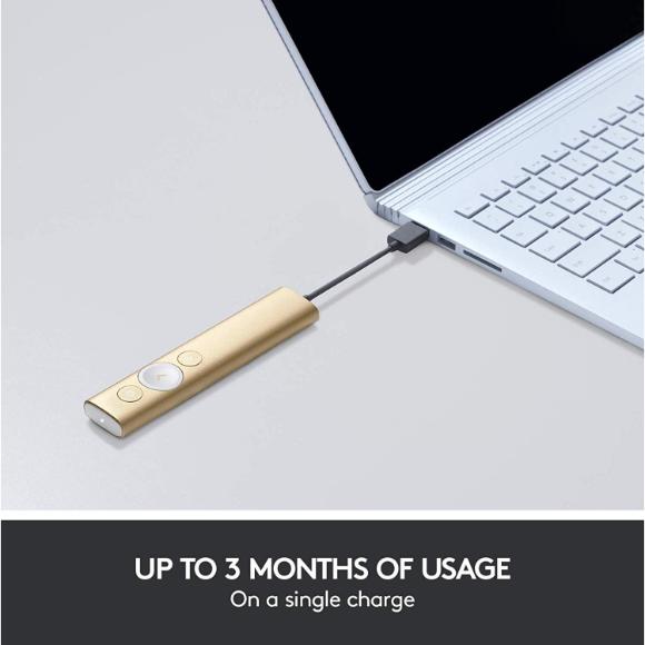 Logitech Spotlight Presentation Remote – Gold - PakByte Computers