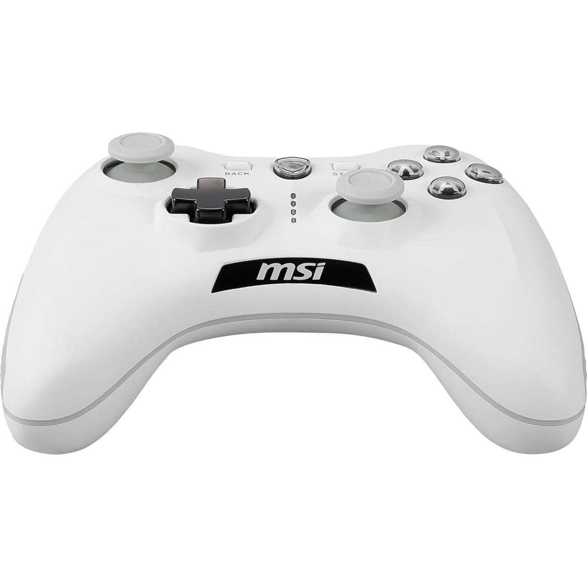 MSI Force GC30V2 White Wireless Gaming Controller, Dual Vibration Motors, Dual Connection Modes, Interchangable D-Pads, Compatible with PC & Android - PakByte
