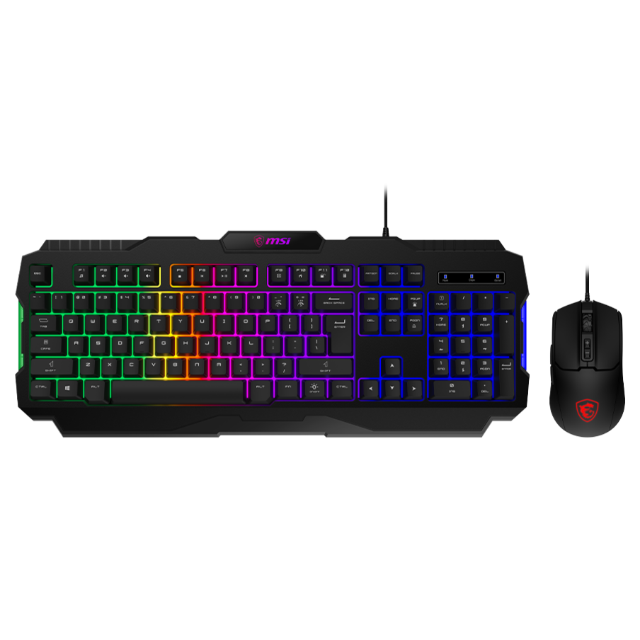 MSI Forge GK100 RGB Gaming Keyboard Mouse Combo - PakByte