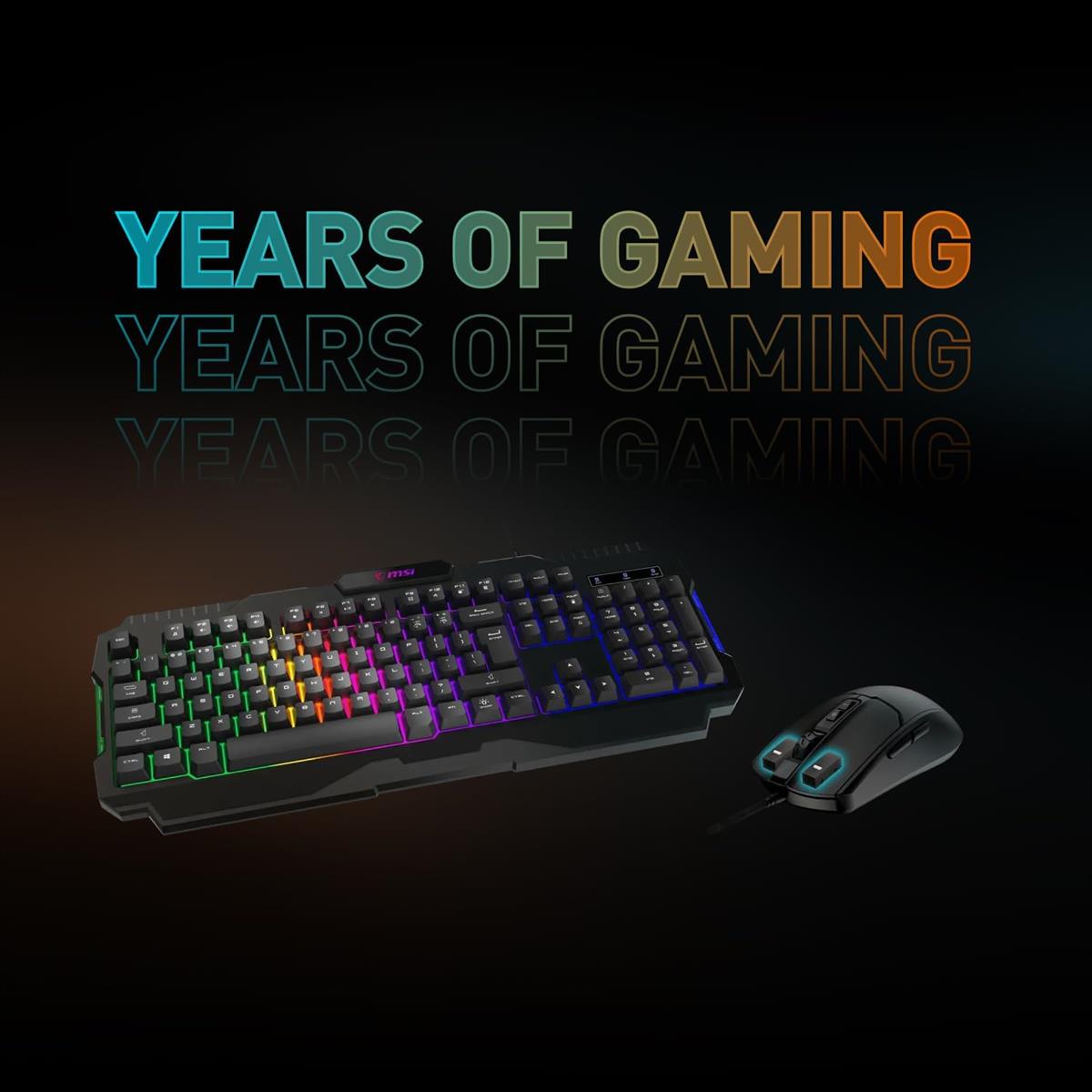 MSI Forge GK100 RGB Gaming Keyboard Mouse Combo - PakByte