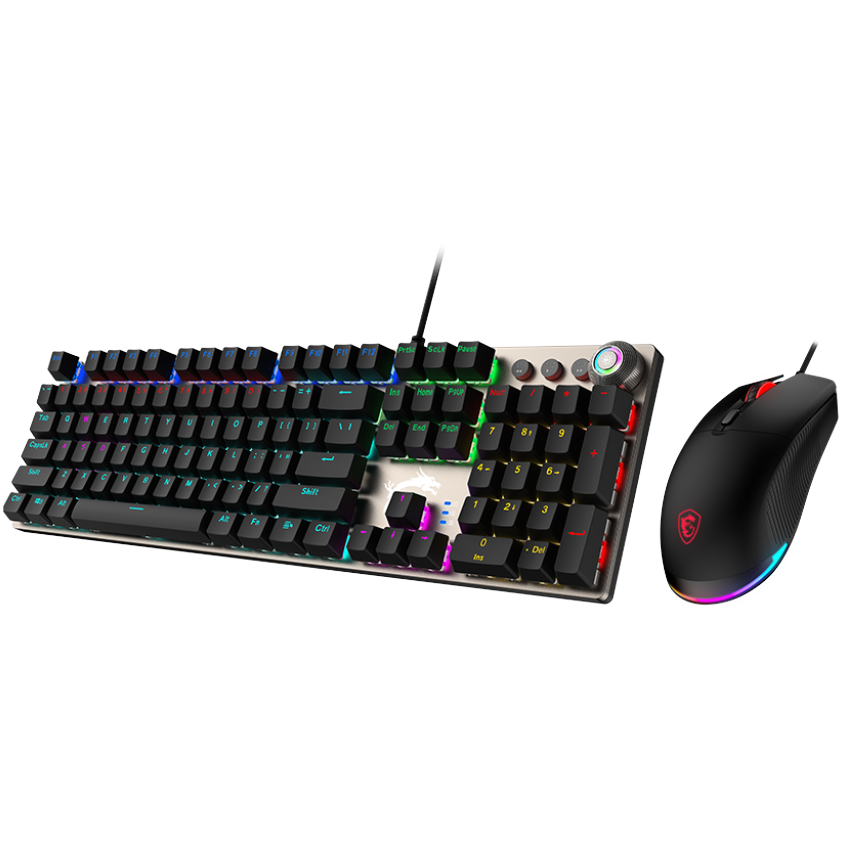MSI Forge GK310 Combo Keyboard Mouse Wired Red Switches - PakByte