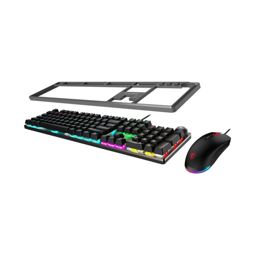 MSI Forge GK310 Combo Keyboard Mouse Wired Red Switches - PakByte