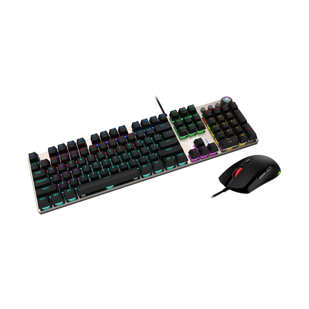 MSI Forge GK310 Combo Keyboard Mouse Wired Red Switches - PakByte