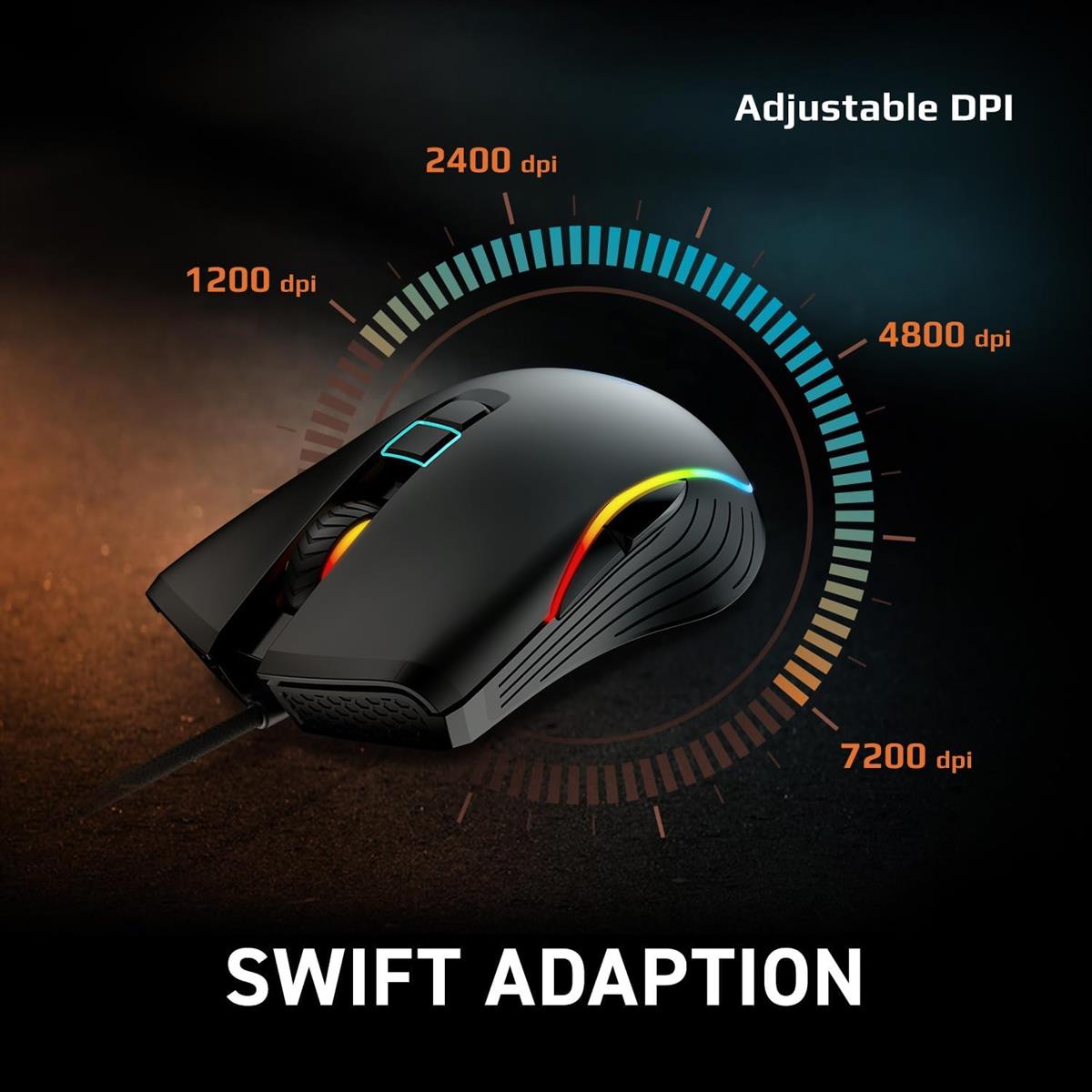 MSI Forge GM300 Lightweight Gaming Mouse Black - PakByte