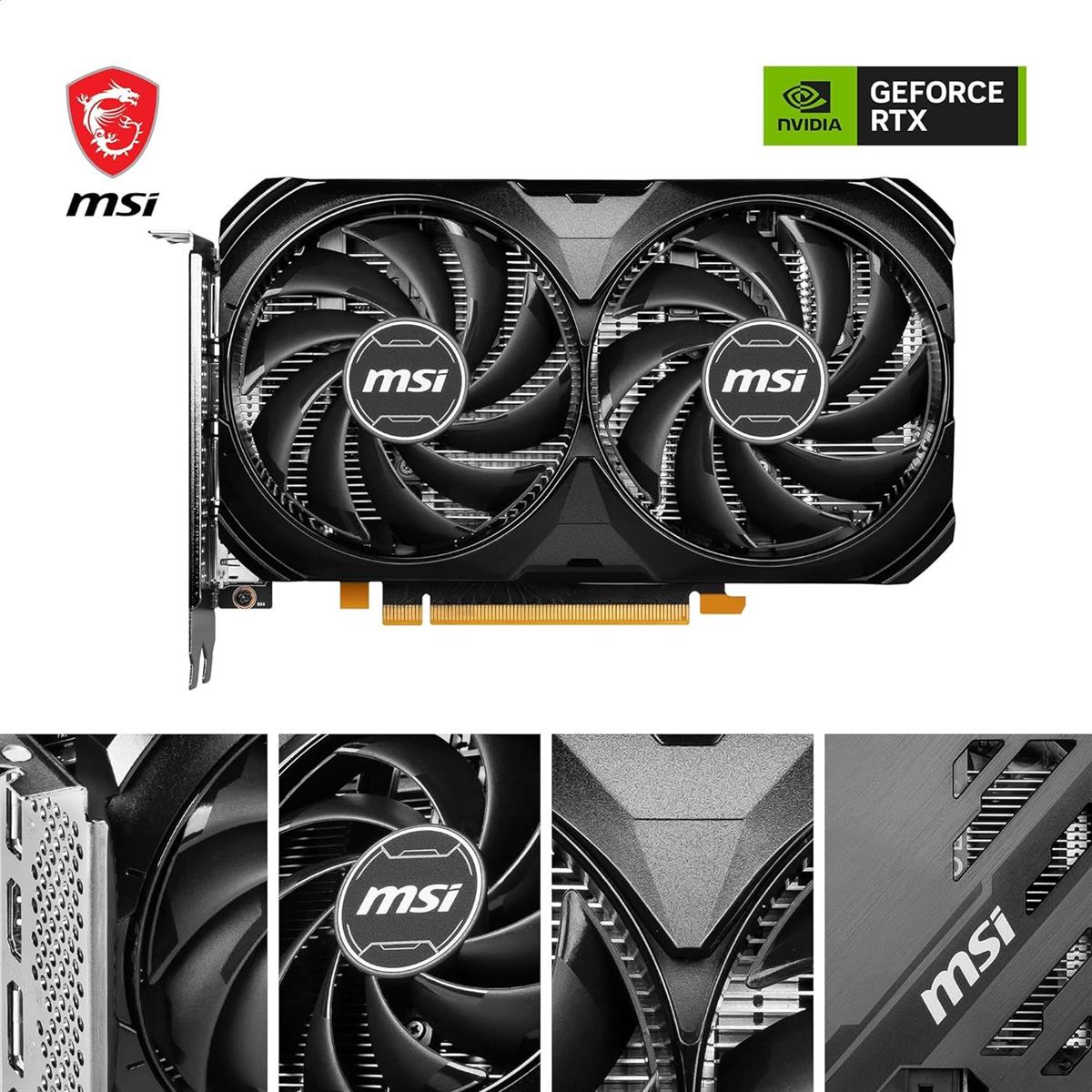 MSI GeForce RTX 4060 Ti Ventus 2X 16GB OC Graphics Card Black - PakByte