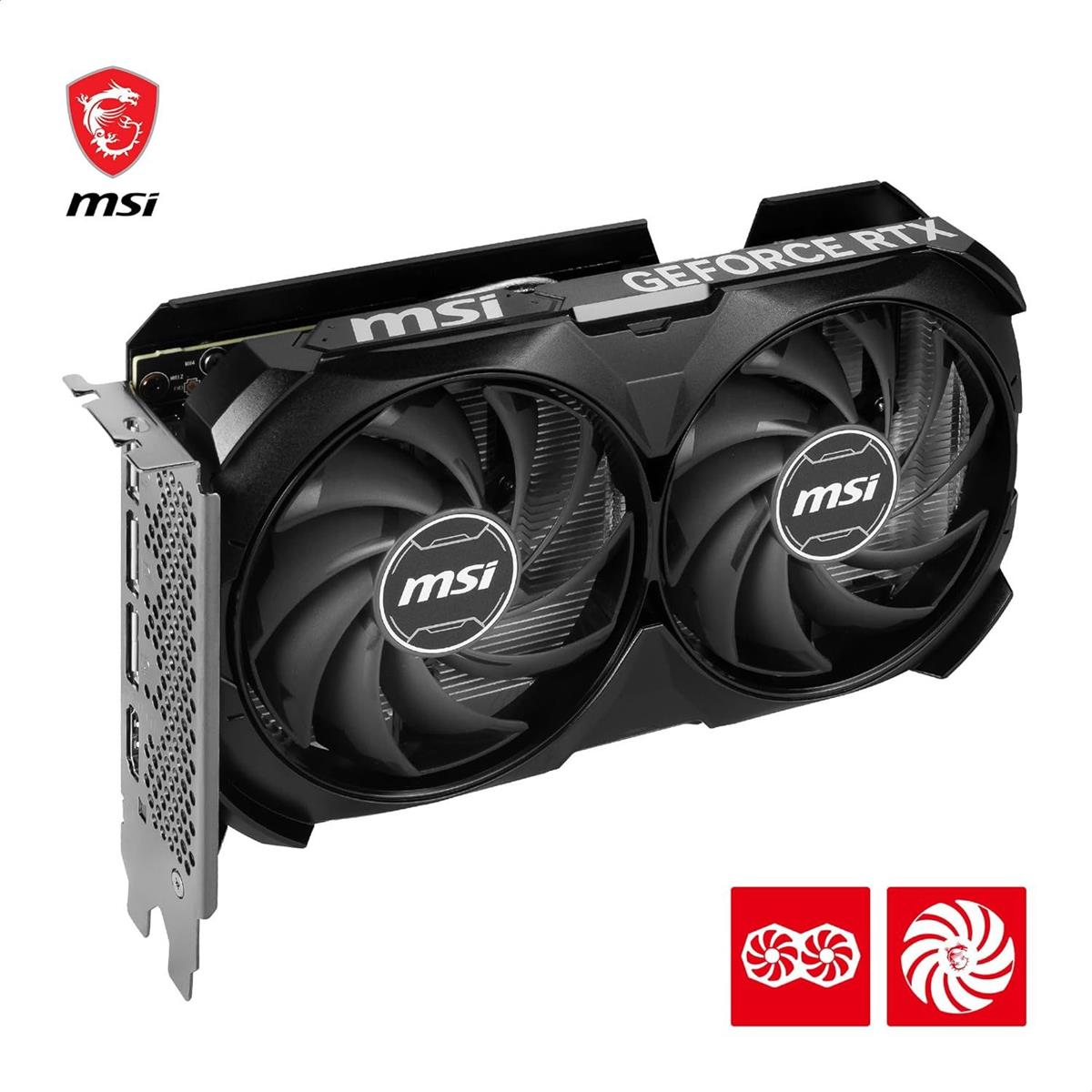 MSI GeForce RTX 4060 Ti Ventus 2X 16GB OC Graphics Card Black - PakByte