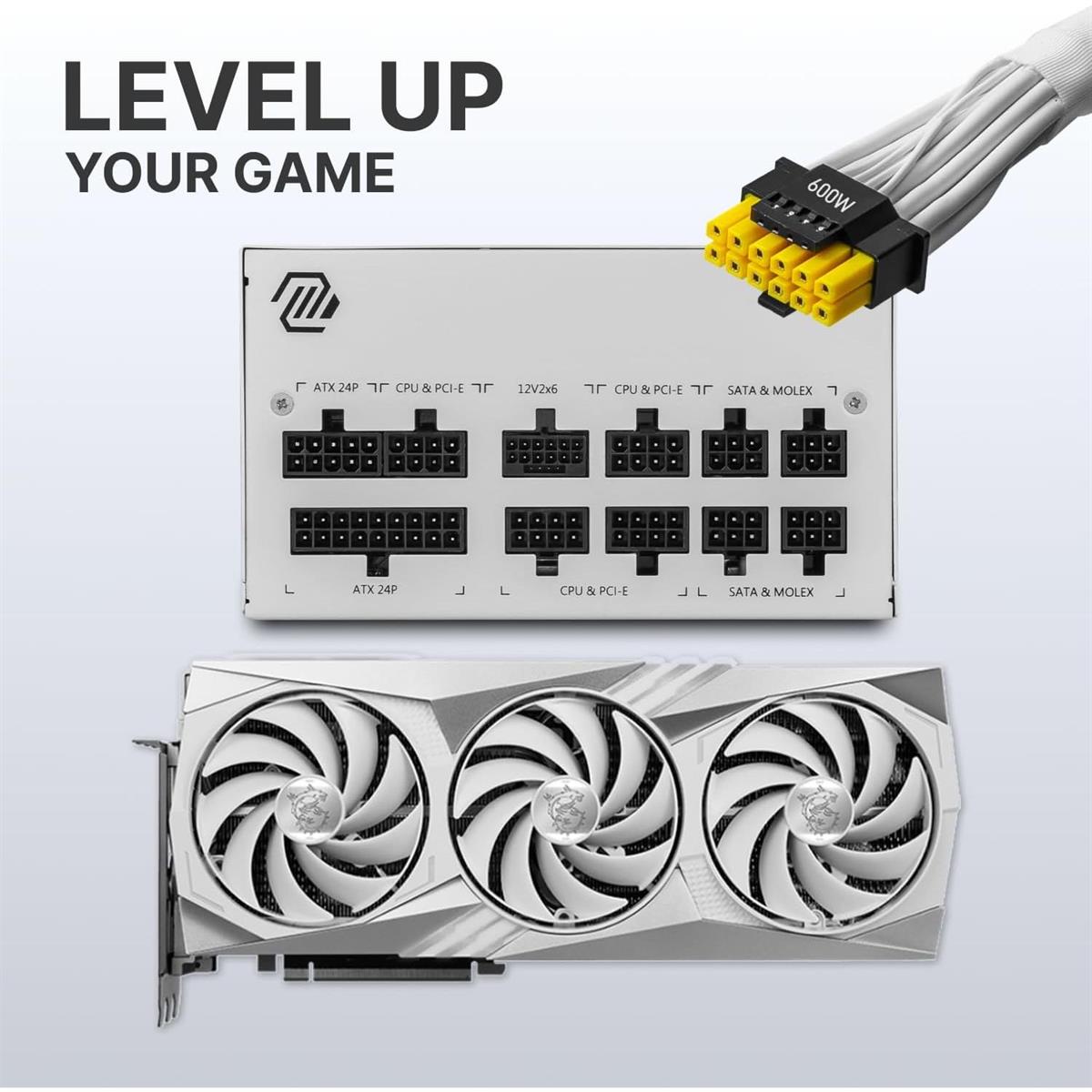 MSI MAG A850GL PCIE 5 White Gaming Power Supply - PakByte Computers